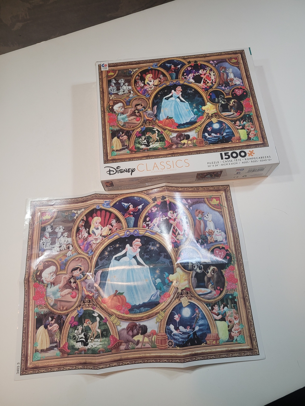 Disney Cinderella Collage Puzzle Artwork Ceaco Jigsaw 1500 Pieces